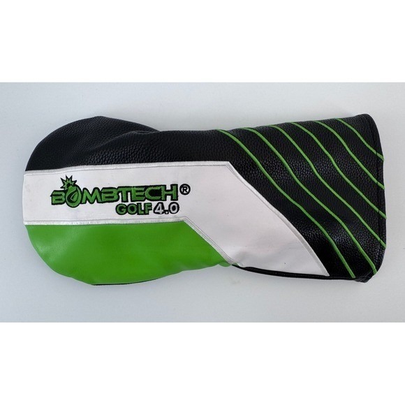 Bombtech Other - BombTech Golf 4.0 Driver Headcover Black Green White Faux Leather EUC